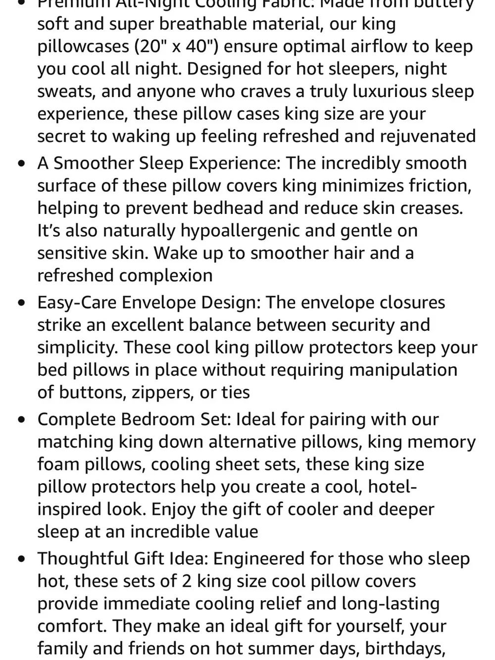 Beckham Hotel Collection Cool Touch Pillowcases - King Pair- dark gray